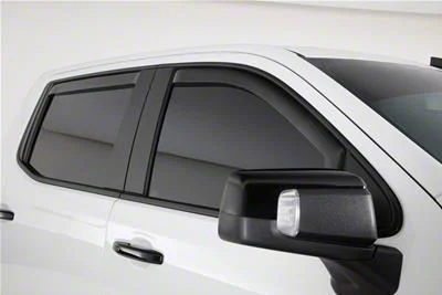 Ventgard Snap Window Deflectors; Smoked; Carbon Fiber Look (20-26 Silverado 3500 HD Crew Cab)