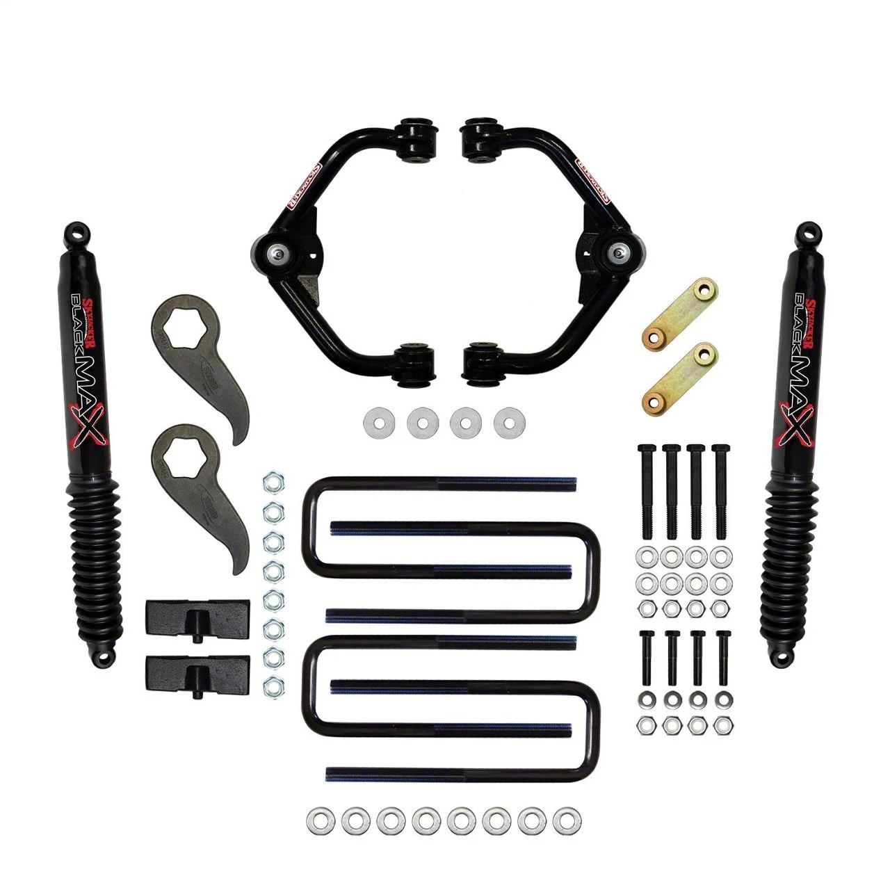 SkyJacker 3 to 3.50-Inch Suspension Lift Kit with Black MAX Shocks (20-26 Silverado 3500 HD w/o MagneRide)
