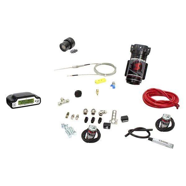 Snow Performance Stage 3 Boost Cooler without Tank; Red High Temp Nylon Tubing (07-26 6.6L Duramax Silverado 3500 HD)