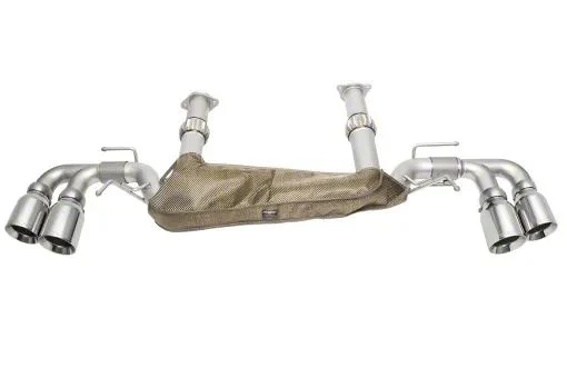 Soul Performance Non-Valved Cat-Back Exhaust System with Straight Cut Jet-Hot Matte Black Tips (20-26 Corvette C8 w/o NPP Dual Mode Exhaust, Excluding Z06)