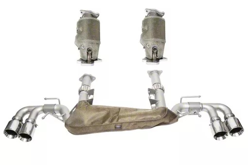 Soul Performance Sport Cat-Back Exhaust System Package with Straight Cut Jet-Hot Matte Black Tips (20-26 Corvette C8 w/ NPP Dual Mode Exhaust, Excluding Z06)
