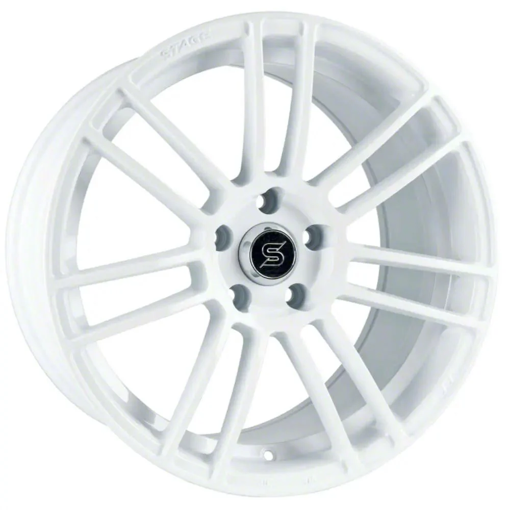 Stage Wheels Belmont White Wheel; 18x9.5; 38mm Offset (24-26 Mustang EcoBoost w/o Performance Pack)