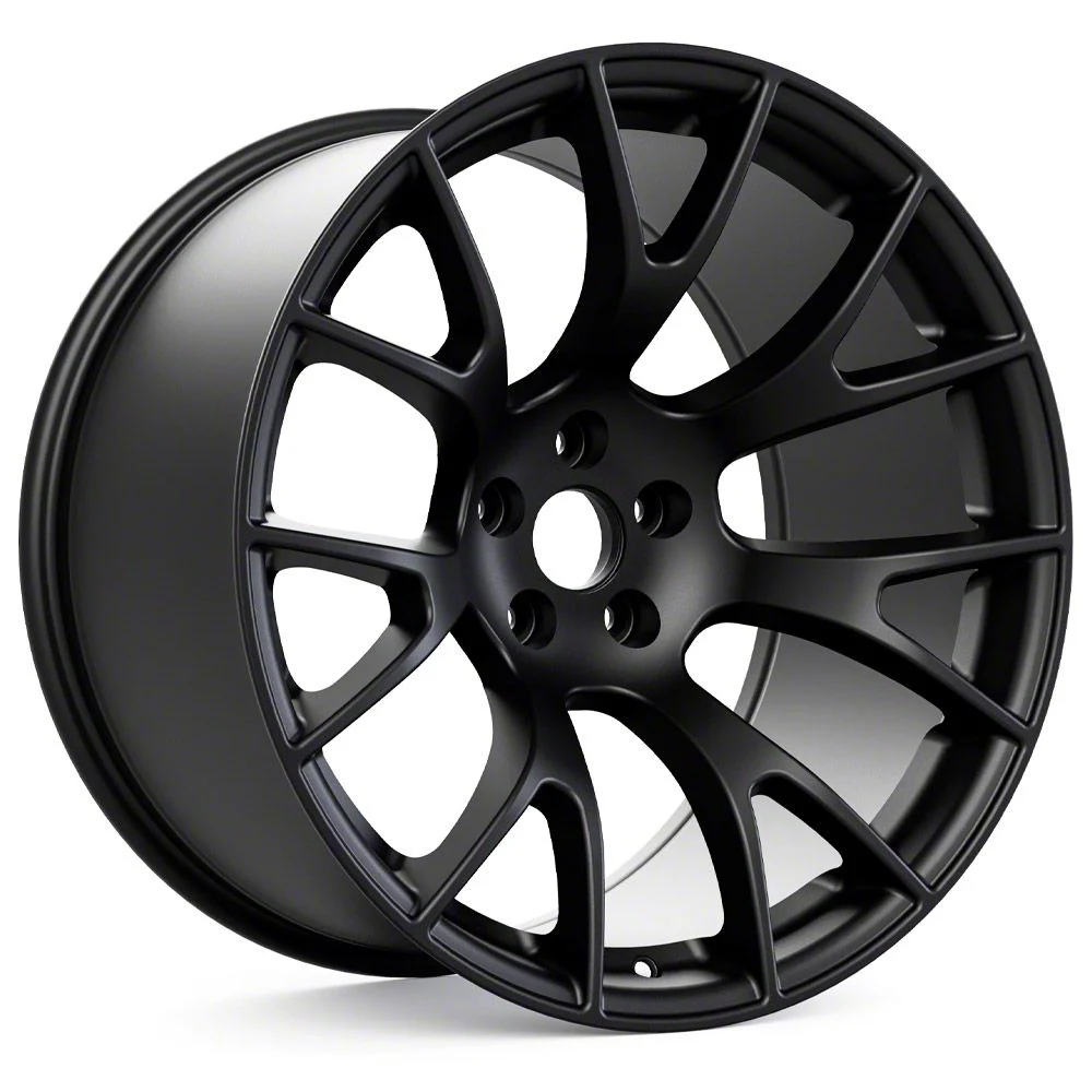 Hellcat Style Matte Black Wheel; 20x9; 20mm Offset (06-10 RWD Charger)