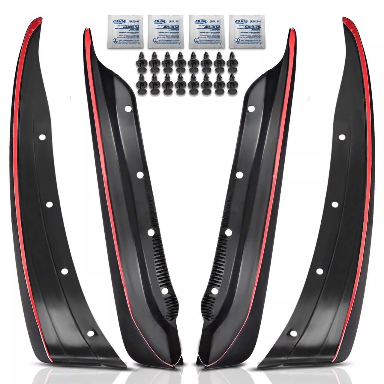 Mud Flap Splash Guards; Front and Rear (05-13 Corvette C6 Base)