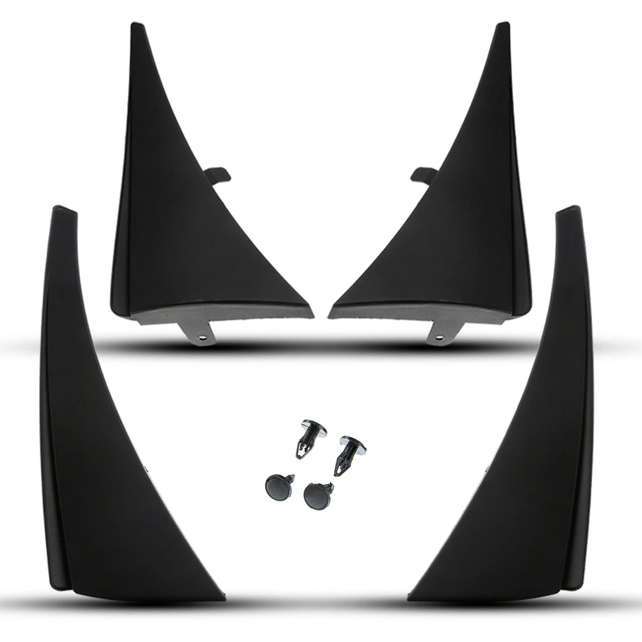 Mud Flap Splash Guards; Front and Rear (14-19 Corvette C7)