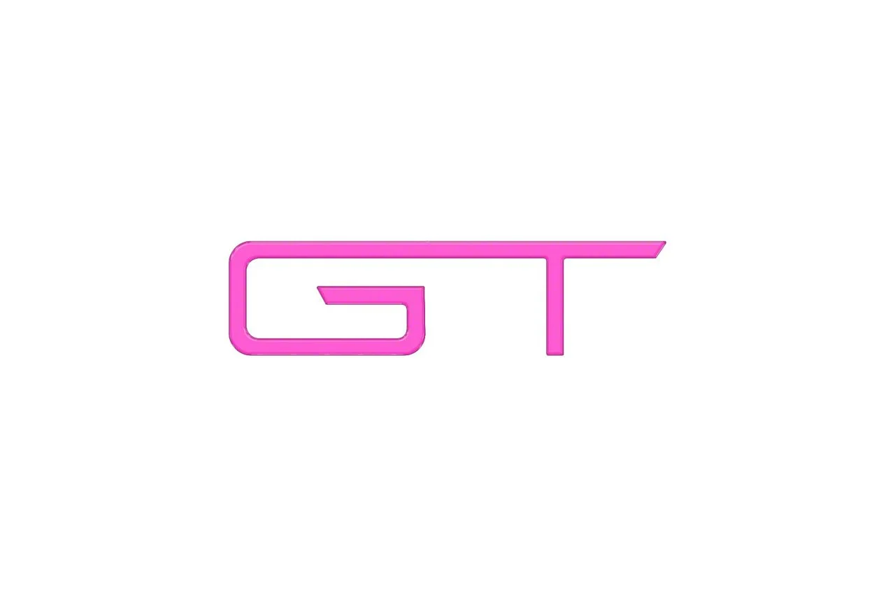 Rear GT Emblem Inserts; Hot Pink (24-26 Mustang GT)