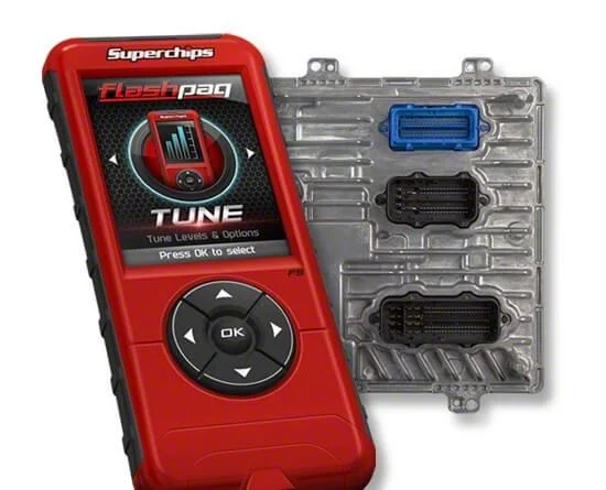 Superchips Flashpaq F5 Tuner with ECM Swap (17-19 6.6L Duramax Sierra 3500 HD)