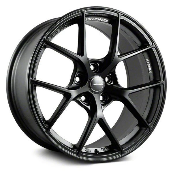 Superspeed Wheels RF05RR Matte Black Wheel; 18x8.5; 35mm Offset (24-26 Mustang EcoBoost w/o Performance Pack)