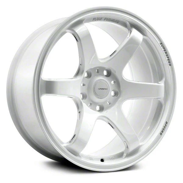 Superspeed Wheels RF06RR Speed White Wheel; 18x8.5; 40mm Offset (24-26 Mustang EcoBoost w/o Performance Pack)
