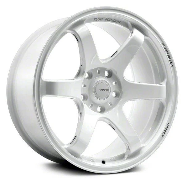 Superspeed Wheels RF06RR Speed White Wheel; 18x9.5; 38mm Offset (24-26 Mustang EcoBoost w/o Performance Pack)