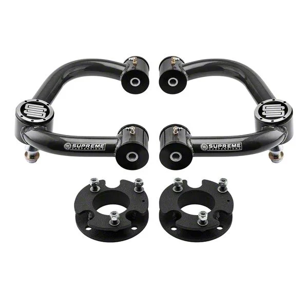 Supreme Suspensions 3-Inch Pro Billet Strut Spacers; Black (14-26 F-150, Excluding Raptor)