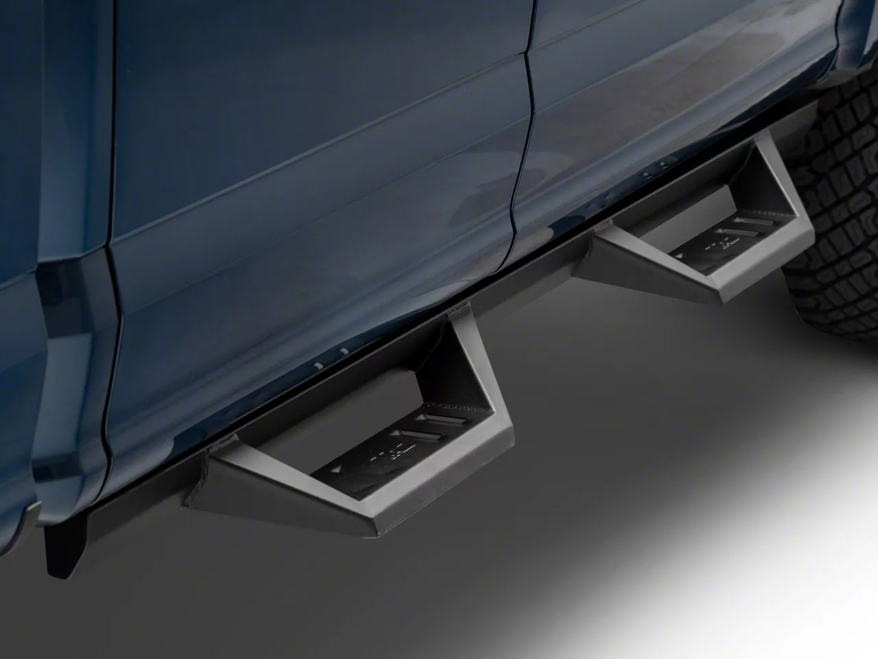 4-Inch Drop Sniper Running Boards; Textured Black (17-26 F-250 Super Duty SuperCrew)