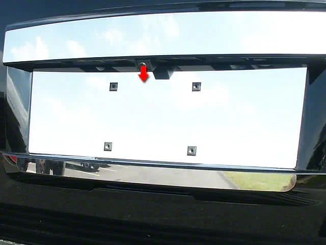 License Plate Bar Accent Trim with Logo Cutout; Chrome (07-14 Tahoe)