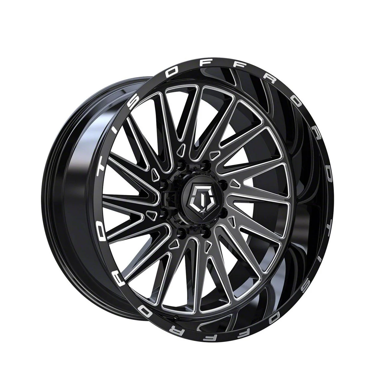 TIS 547BM Gloss Black Milled 8-Lug Wheel; 22x10; 10mm Offset (11-16 F-250 Super Duty)