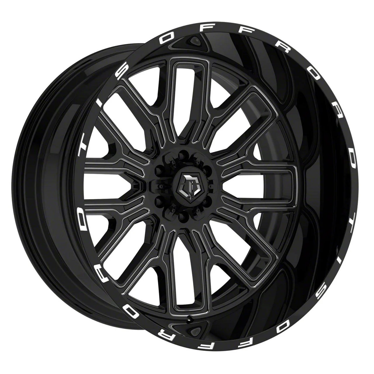 TIS 560BM Gloss Black Milled 8-Lug Wheel; 20x10; -19mm Offset (11-16 F-250 Super Duty)