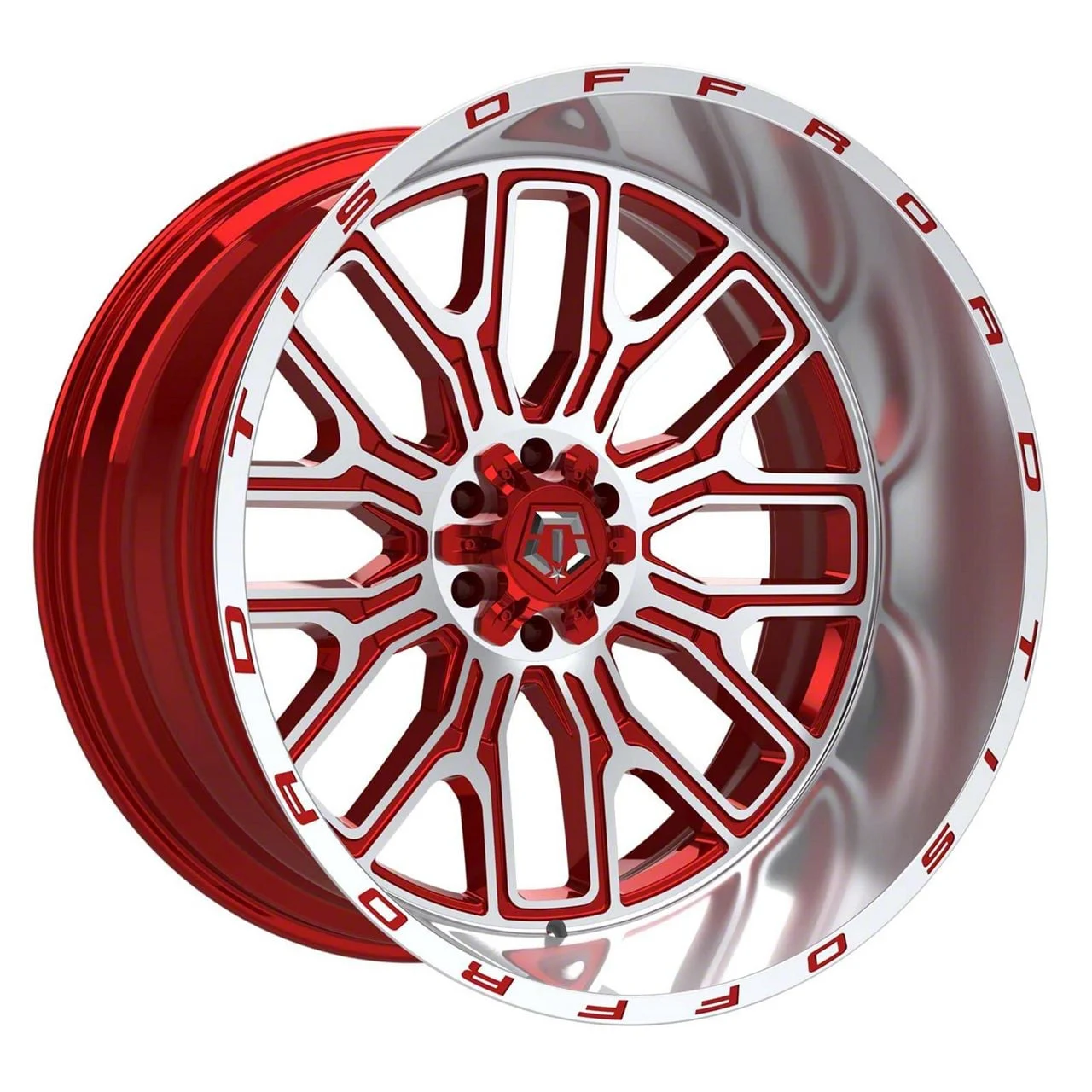 TIS 560MRL Gloss Red Machined 8-Lug Wheel; 20x10; -19mm Offset (11-16 F-250 Super Duty)