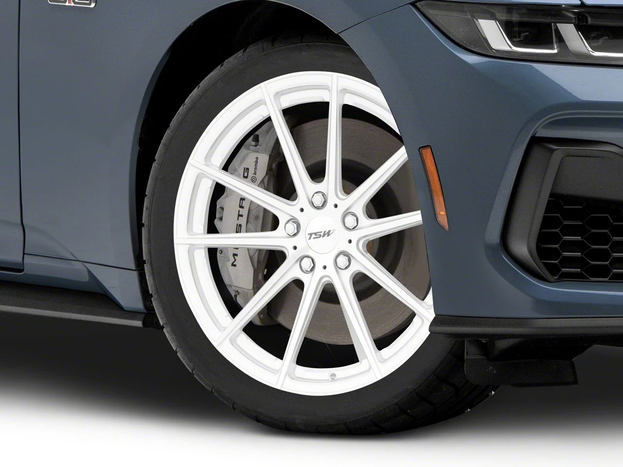 TSW Bathurst Silver Wheel; 19x8; 35mm Offset (24-26 Mustang)