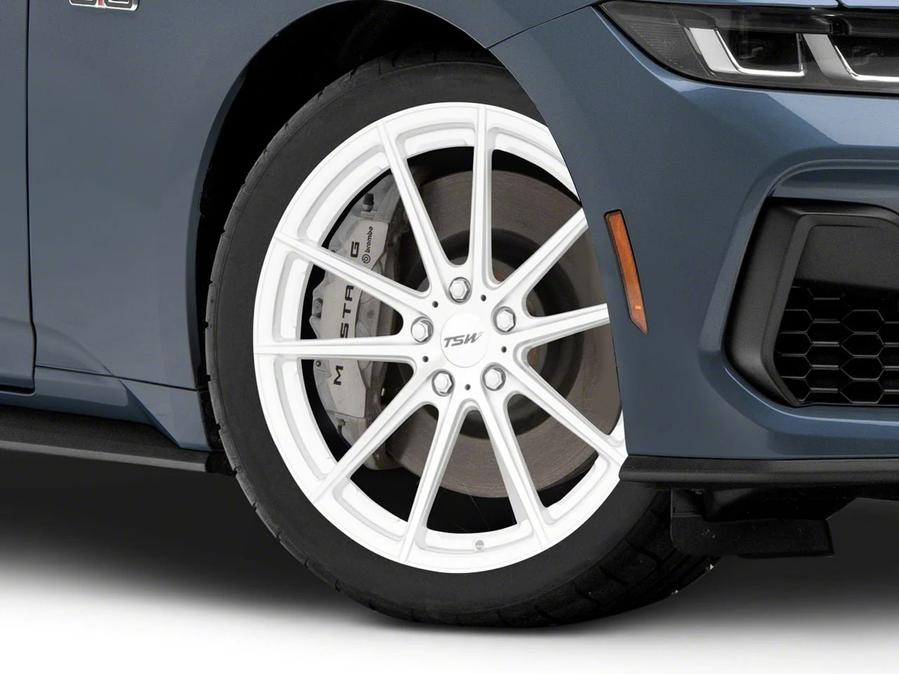 TSW Bathurst Silver Wheel; 19x9; 30mm Offset (24-26 Mustang)