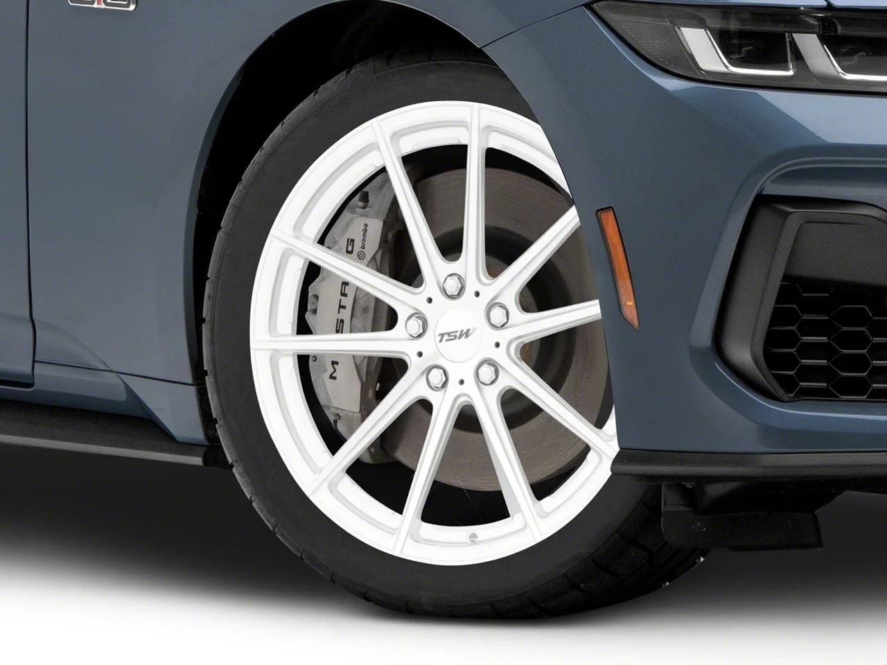 TSW Bathurst Silver Wheel; 19x9.5; 39mm Offset (24-26 Mustang)