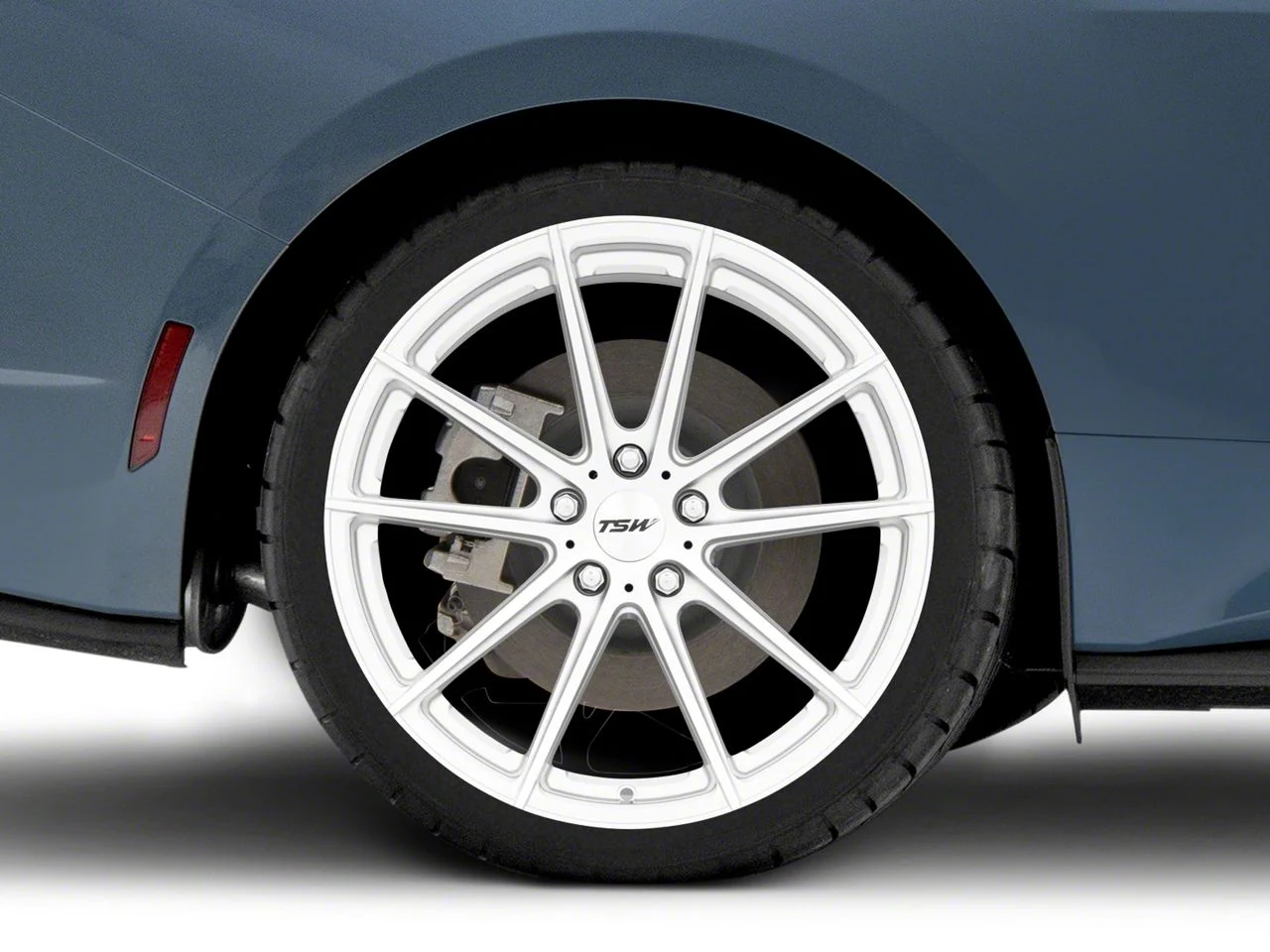 TSW Bathurst Silver Wheel; Rear Only; 20x10; 40mm Offset (24-26 Mustang)