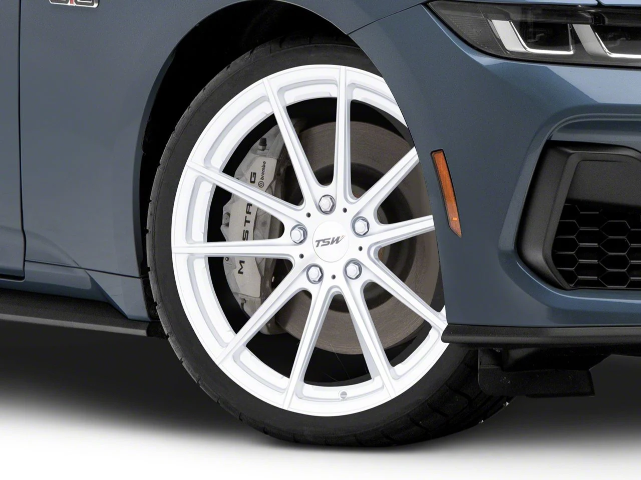 TSW Bathurst Silver Wheel; 20x9; 30mm Offset (24-26 Mustang)
