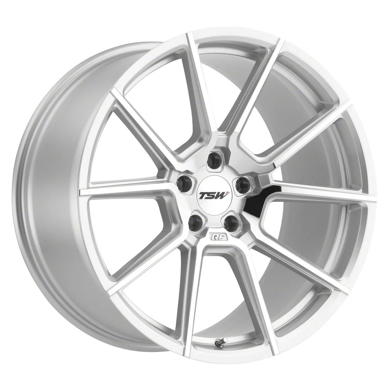 TSW Chrono Silver with Mirror Cut Face Wheel; 20x9; 20mm Offset (24-26 Mustang)