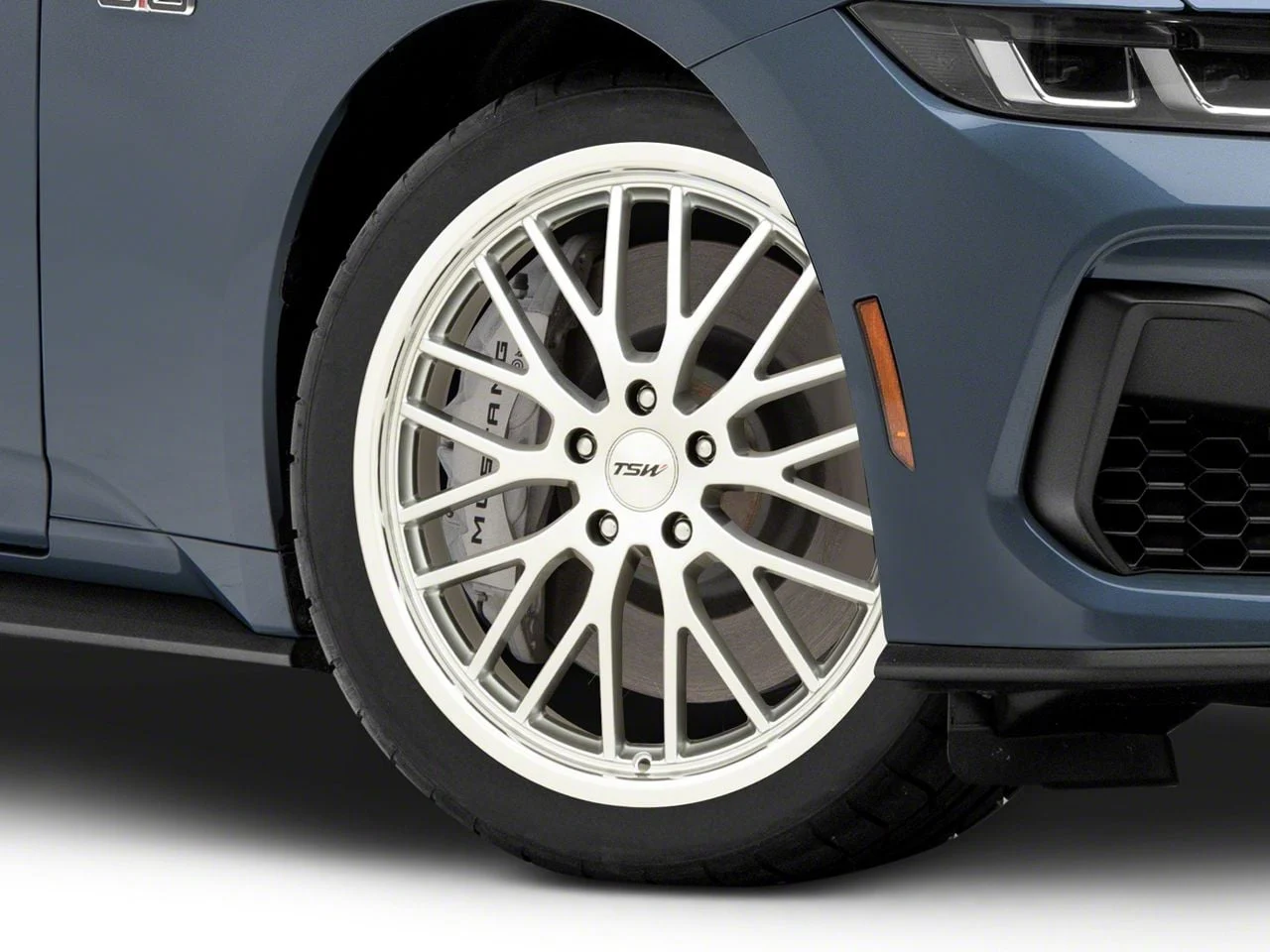 TSW Snetterton Hyper Silver with Mirror Cut Lip Wheel; 19x8; 40mm Offset (24-26 Mustang EcoBoost w/o Performance Pack)