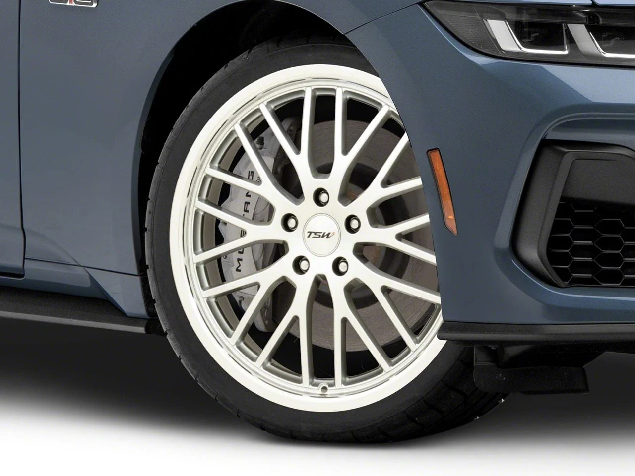 TSW Snetterton Hyper Silver with Mirror Cut Lip Wheel; 20x8.5; 40mm Offset (24-26 Mustang EcoBoost w/o Performance Pack)