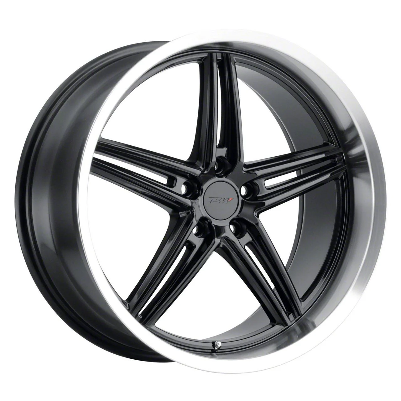 TSW Variante Gloss Black Machined Wheel; 20x9; 30mm Offset (24-26 Mustang)