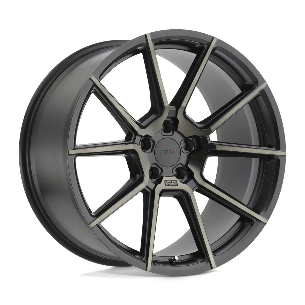 TSW Chrono Matte Black Machine with Dark Tint Wheel; Front Only; 20x9; 35mm Offset (20-26 Corvette C8 Stingray)