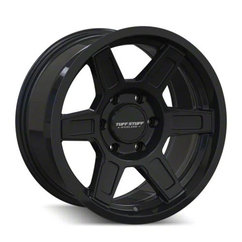Tuff Stuff Overland Ascent Gloss Black 6-Lug Wheel; 17x8.5; 0mm Offset (19-23 Ranger)