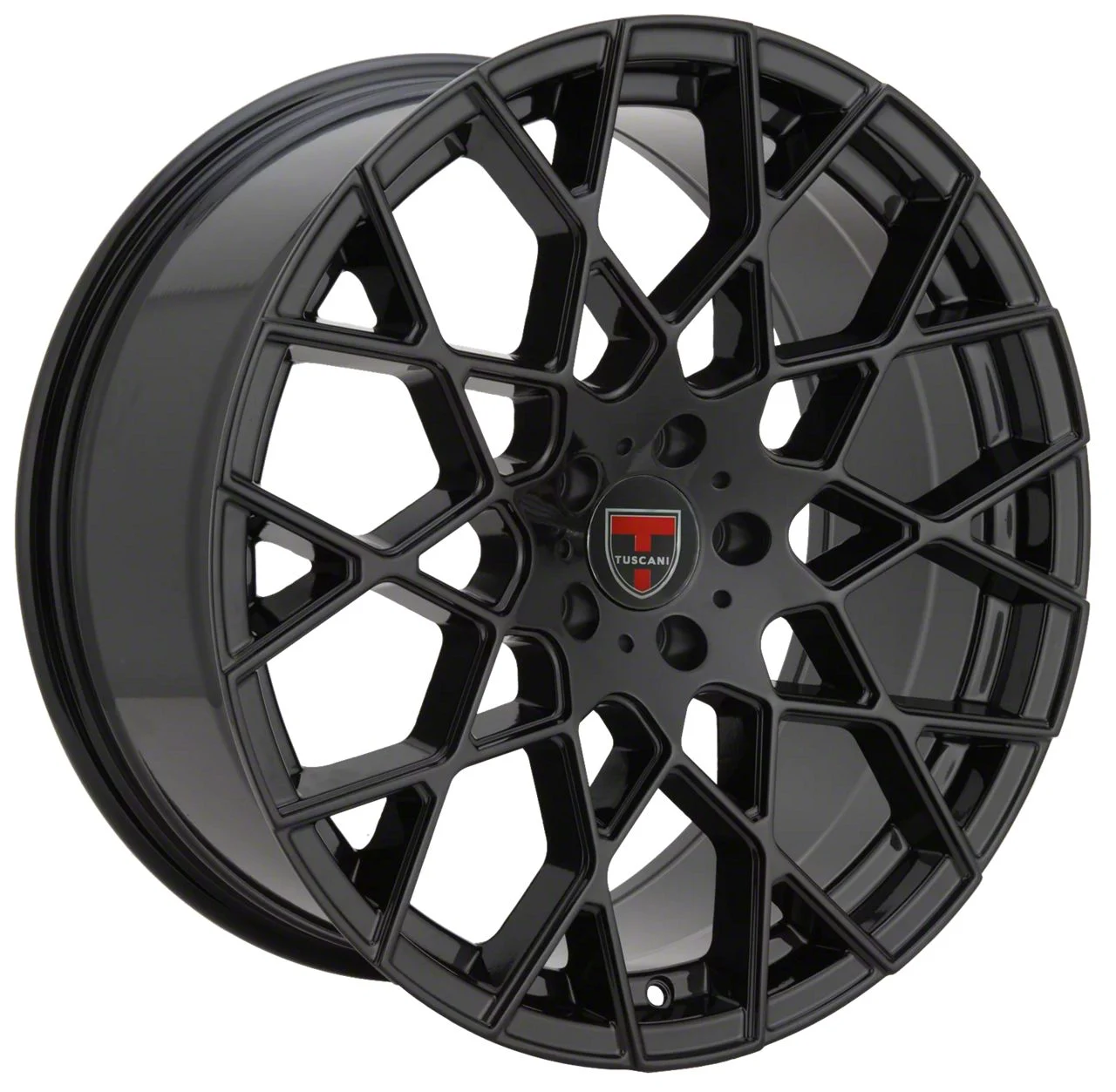 Tuscani 203 Gloss Black Wheel; 20x9; 35mm Offset (24-26 Mustang)