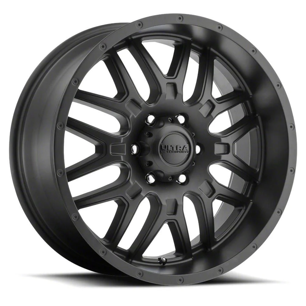 Ultra Wheels Hunter Satin Black 8-Lug Wheel; 18x9; 12mm Offset (15-19 Silverado 3500 HD SRW)