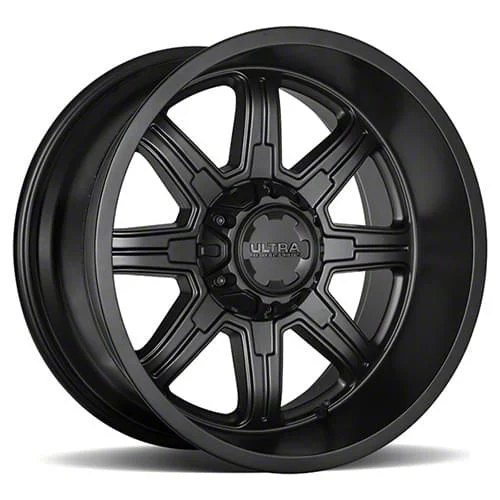 Ultra Wheels Menace Satin Black 8-Lug Wheel; 18x9; 12mm Offset (07-10 Sierra 3500 HD SRW)