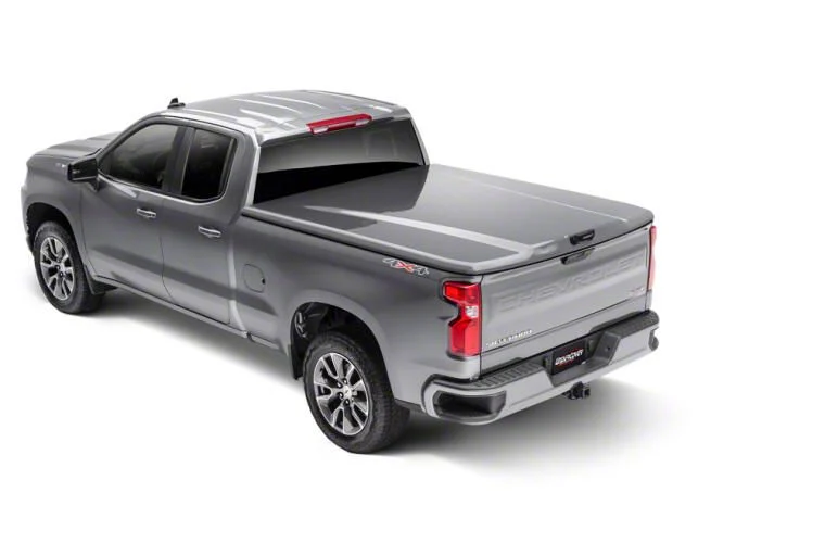 UnderCover Elite Hinged Tonneau Cover; Black Textured (19-26 Sierra 1500 w/ 6.50-Foot Standard Box & w/o MultiPro Tailgate)