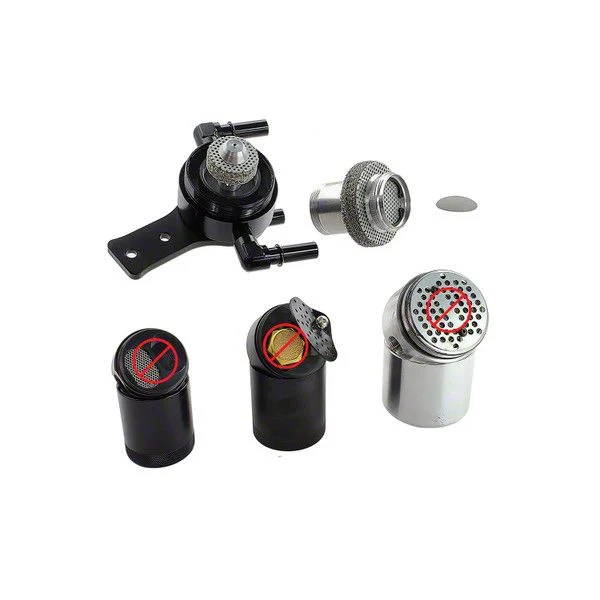 Plug N Play Oil Catch Can; Passenger Fender Mount; Black (15-23 Challenger SRT Hellcat)