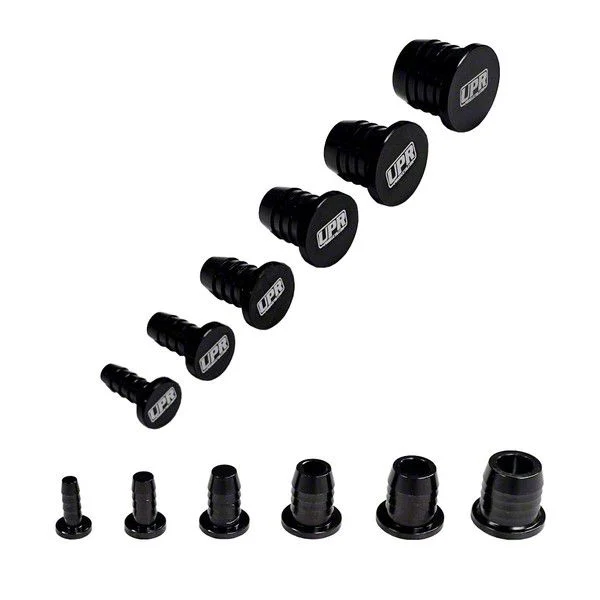 Billet Vacuum Hose Plug; 1/2-Inch/14mm; Black (Universal; Some Adaptation May Be Required)