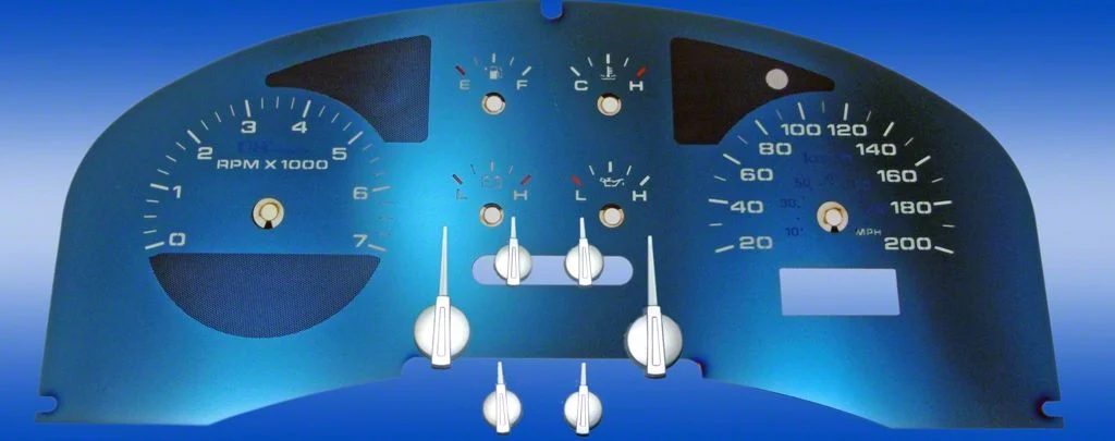 US Speedo Aqua Edition Gauge Face; KMH (04-06 F-150 FX4)