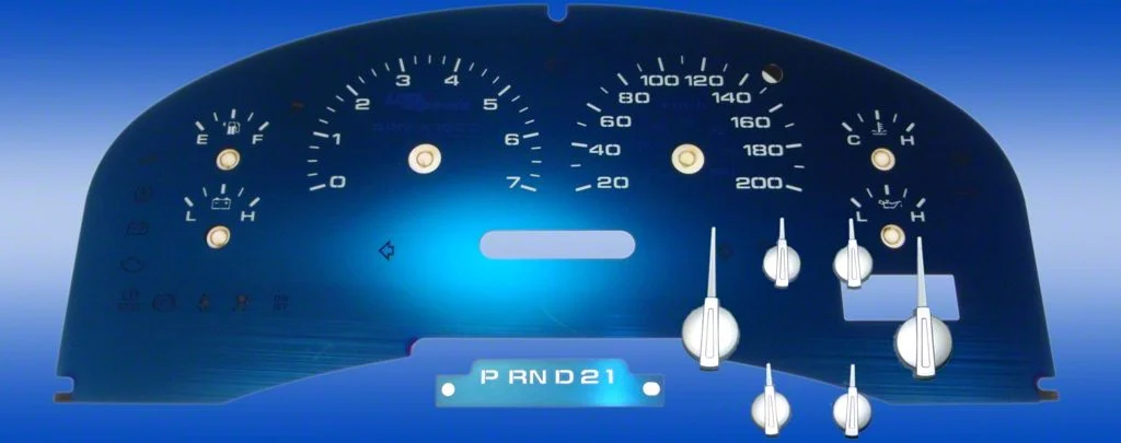 US Speedo Aqua Edition Gauge Face; KMH (04-06 F-150 XLT)