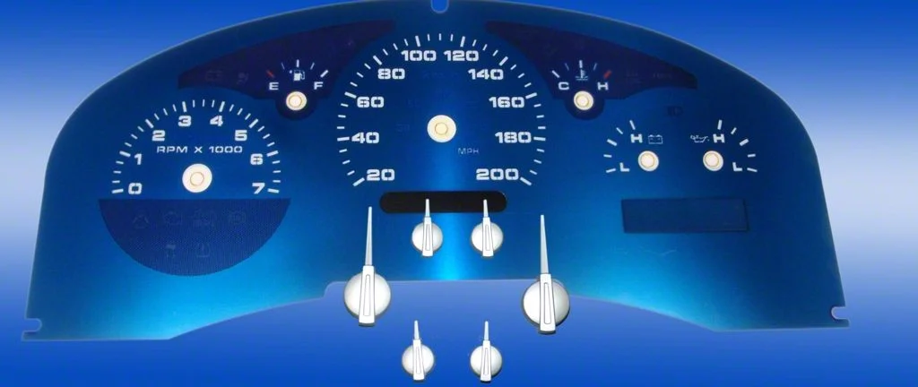 US Speedo Aqua Edition Gauge Face; KMH (07-08 F-150 Lariat)