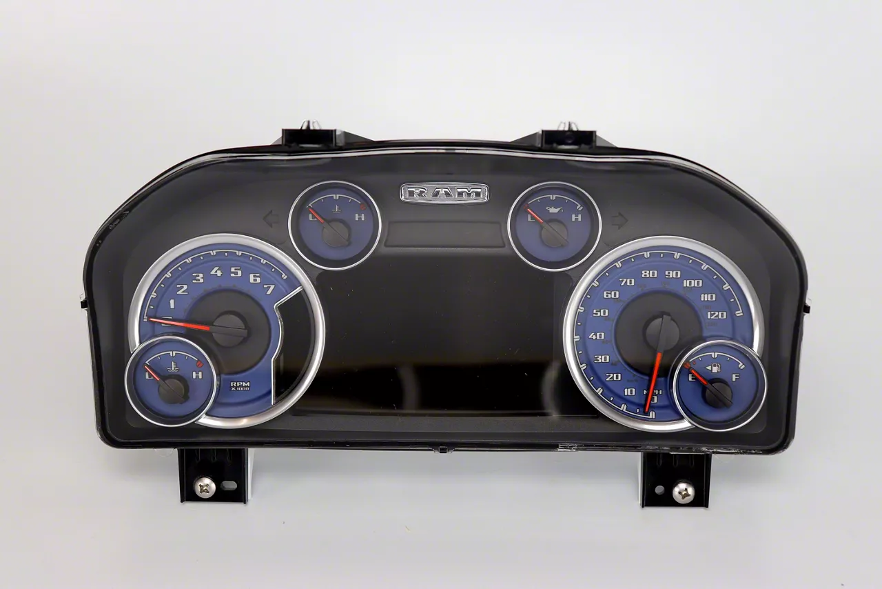 US Speedo Daytona Edition Gauge Face; MPH; Blue (13-18 RAM 1500 w/ 7-Inch Display, Excluding EcoDiesel)