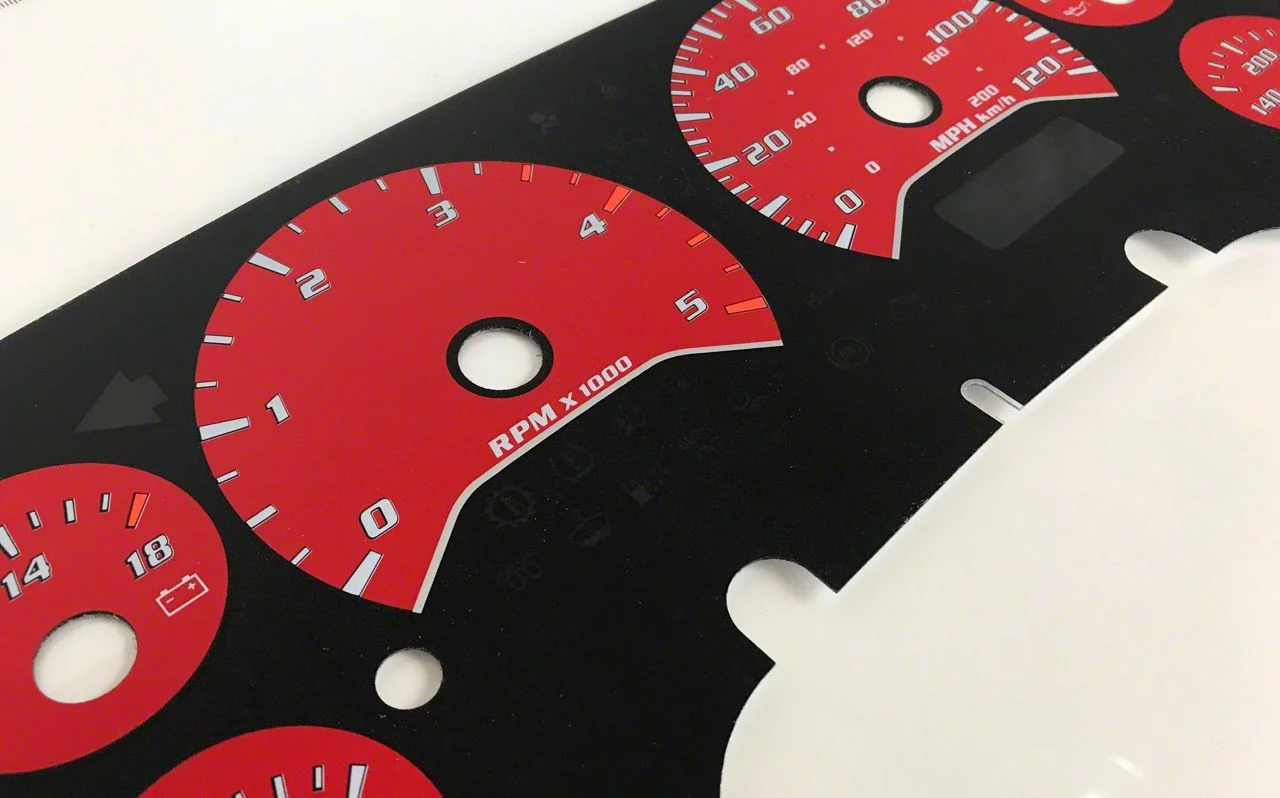 US Speedo Daytona Edition Gauge Face; MPH; Red (07-08 5.9L, 6.7L RAM 2500)