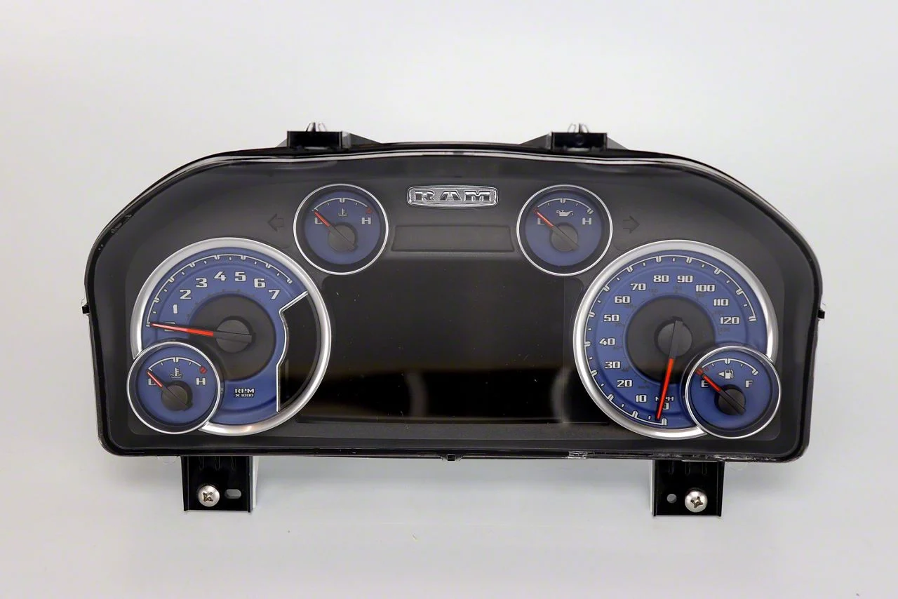 US Speedo Daytona Edition Gauge Face; MPH; Blue (13-18 5.7L, 6.4L RAM 3500 w/ 7-Inch Display)