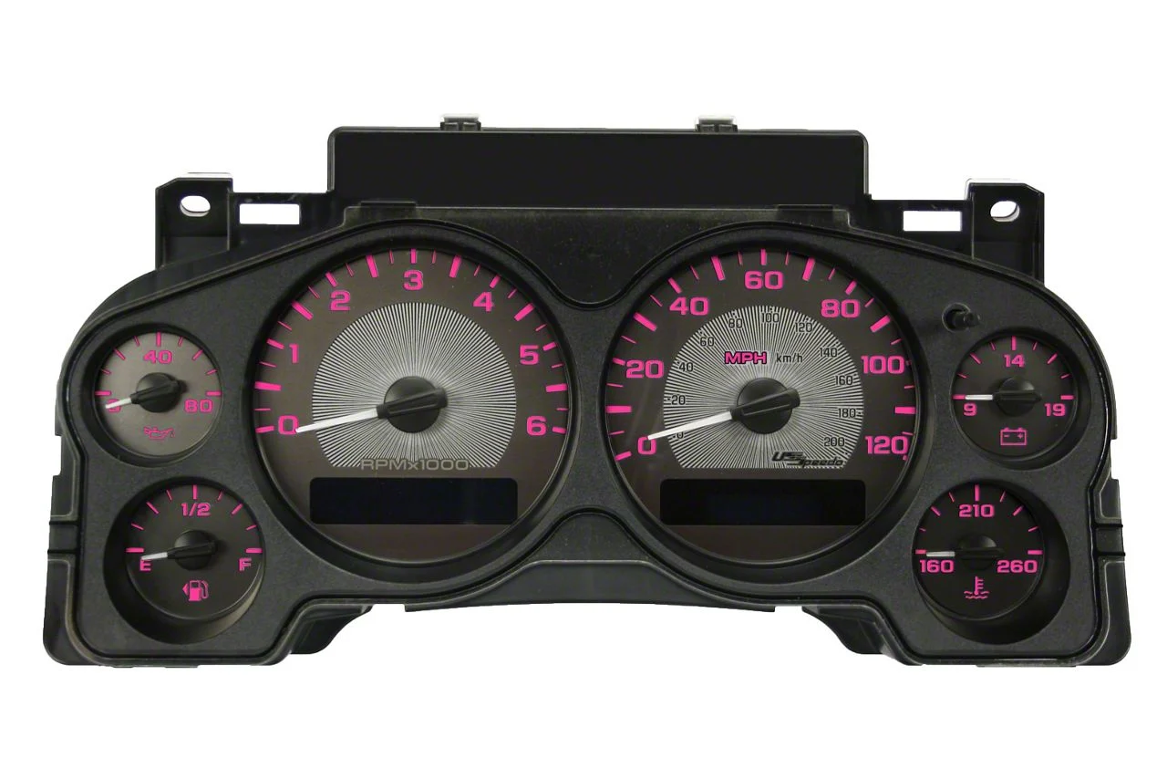 US Speedo Stealth Edition Gauge Face; MPH; Pink (07-14 6.0L Sierra 2500 HD)