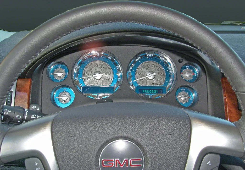 US Speedo Aqua Edition Gauge Face; KMH (07-13 Silverado 1500)