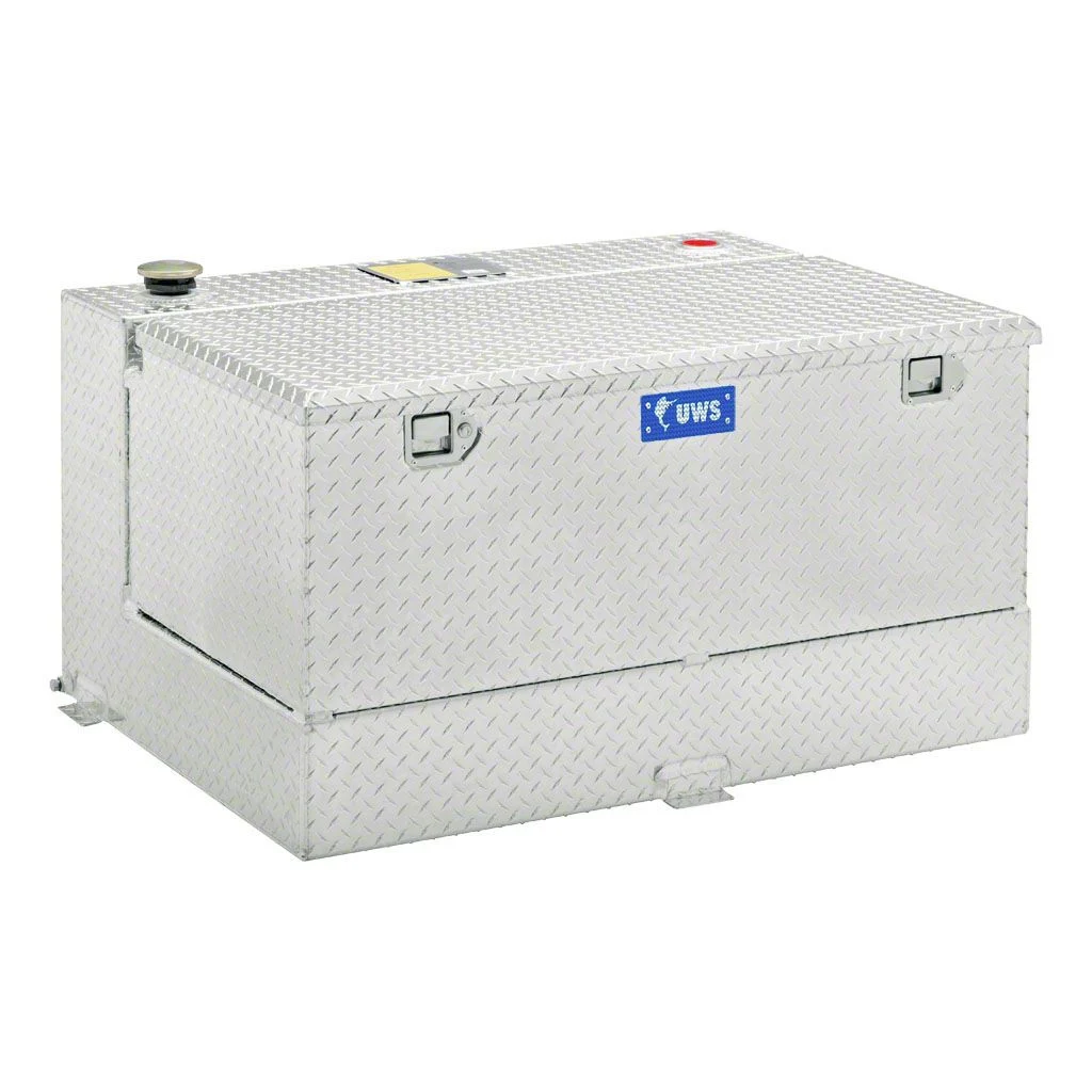 UWS 50-Gallon Aluminum L-Shaped Combo Transfer Tank; Bright (15-26 Colorado)
