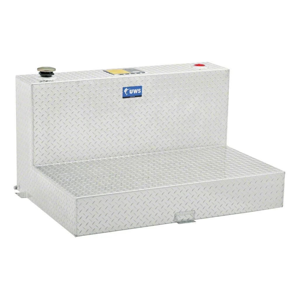 UWS 50-Gallon Aluminum L-Shaped Transfer Tank; Bright (15-26 Colorado)