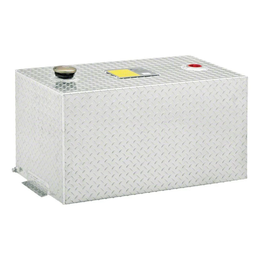 UWS 50-Gallon Aluminum Rectangle Transfer Tank; Bright (15-26 Colorado)