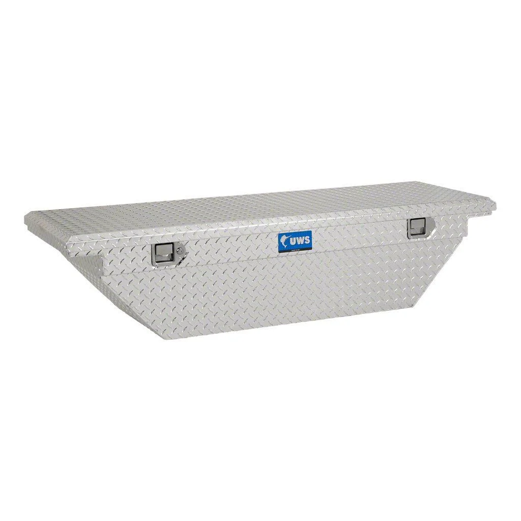 UWS 63-Inch Aluminum Low Profile Angled Crossover Tool Box; Bright (15-26 Colorado)