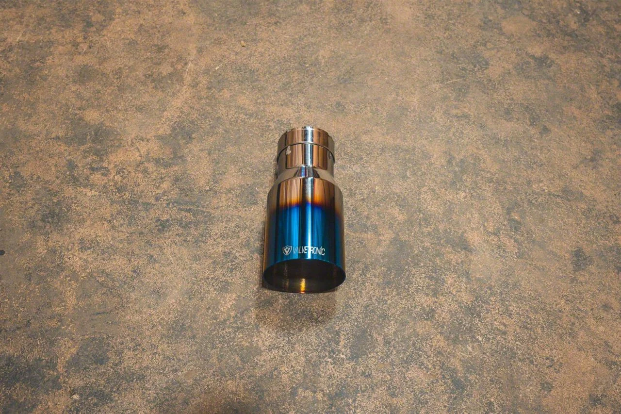 Valvetronic Designs Exhaust Tips; 3.50-Inch; SIngle Wall Burnt (Fits 3-Inch Tailpipe)